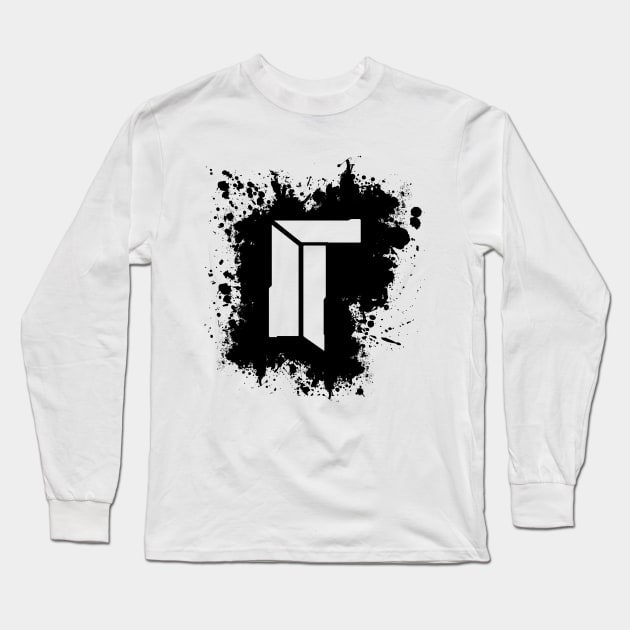 Titan Splat - Black Long Sleeve T-Shirt by cfg_judas